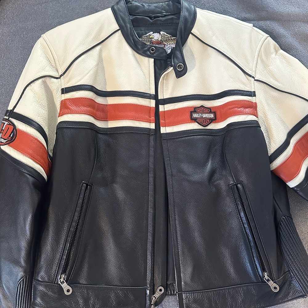 Harley Davidson, motorcycle jacket full leather